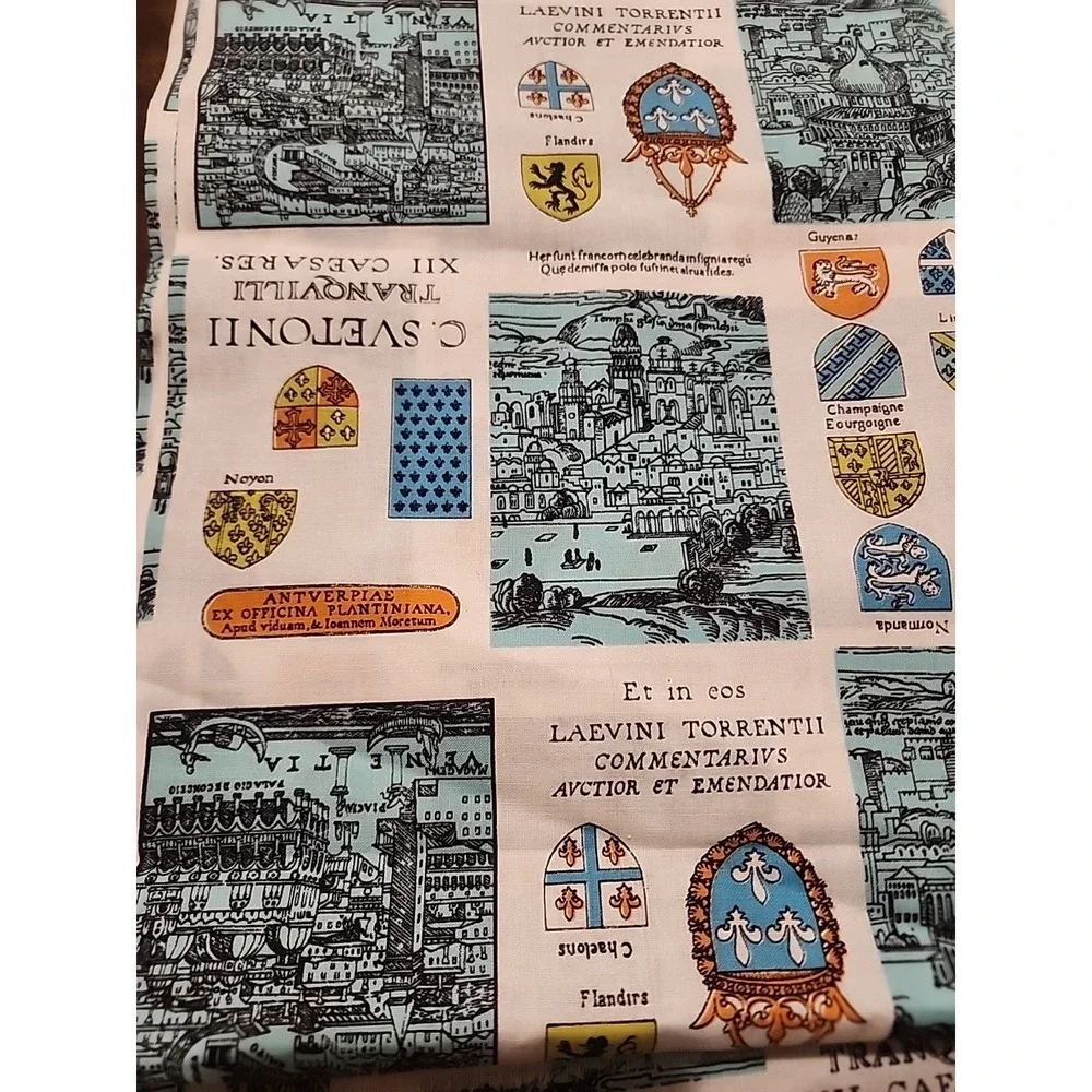 Life Of The Twelve Caesars Fabric Material Coat Arms Suetonius Tranquillus 144